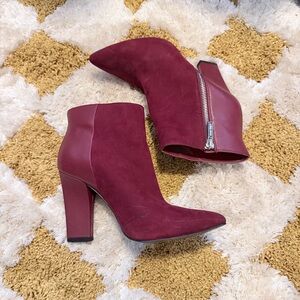 Nine West Burgundy Ankle Boots